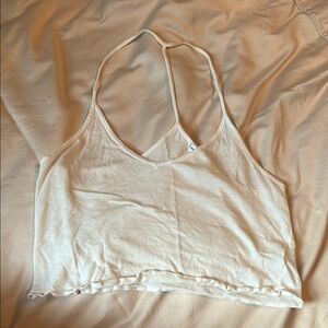 Kimchi Blue Cream Tan Sleeveless Backless Crop Tank